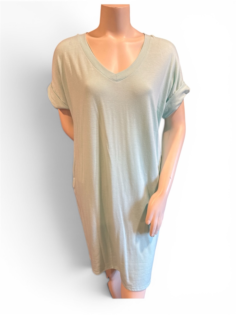 Zenana Outfitters Light Mint V-Neck Top
